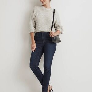 Dark Blue Skinny Jeans High-Waisted